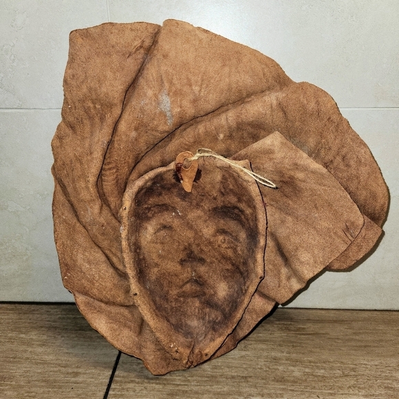 Haitian Vintage Folk Art Leather Faces Masks Set Of 3 - Picture 10 of 16